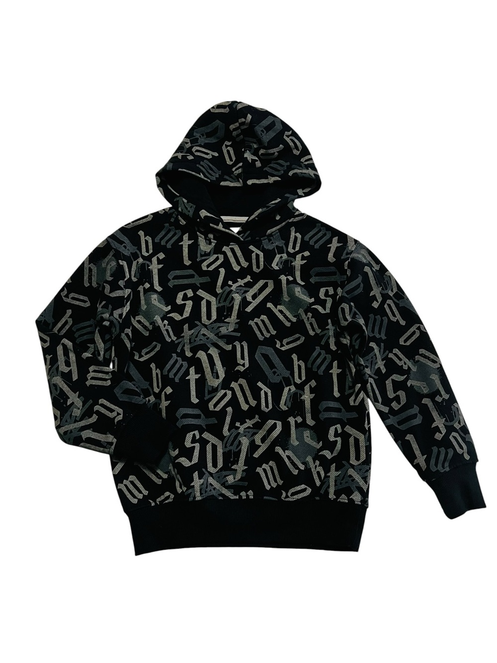Terranova‎ Kids 8 Y Black Graphic Hoodie Sweatshirt